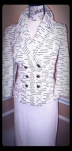 ST JOHN COLLECTION 3 PC TWEED JACKET SKIRT SUIT